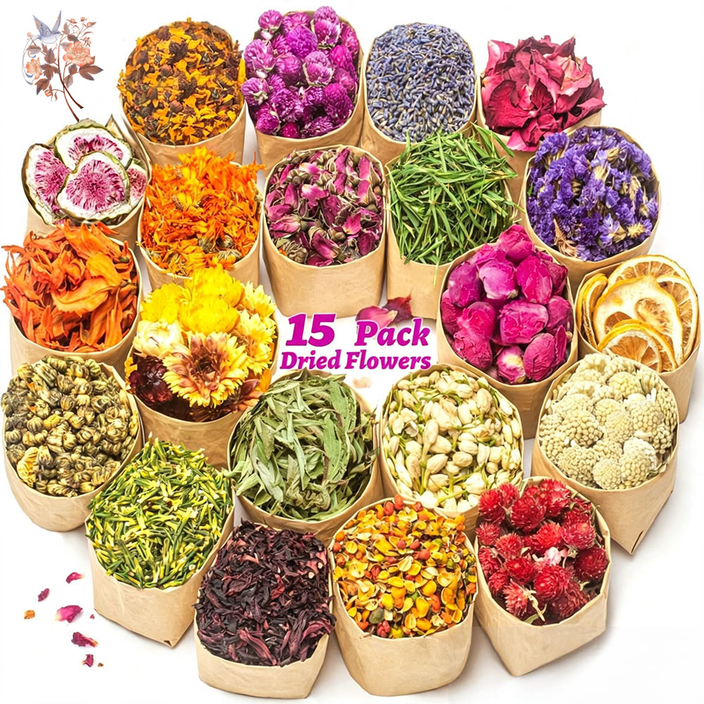 Your Candle Supplies - 15 Bags Dried Flower Artisan Kit