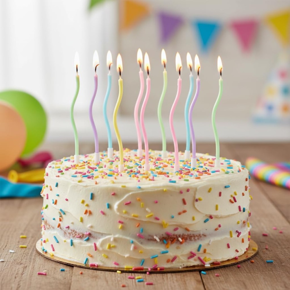 Rainbow Spiral Birthday Cake C - Candle Supplies In 评论和价格