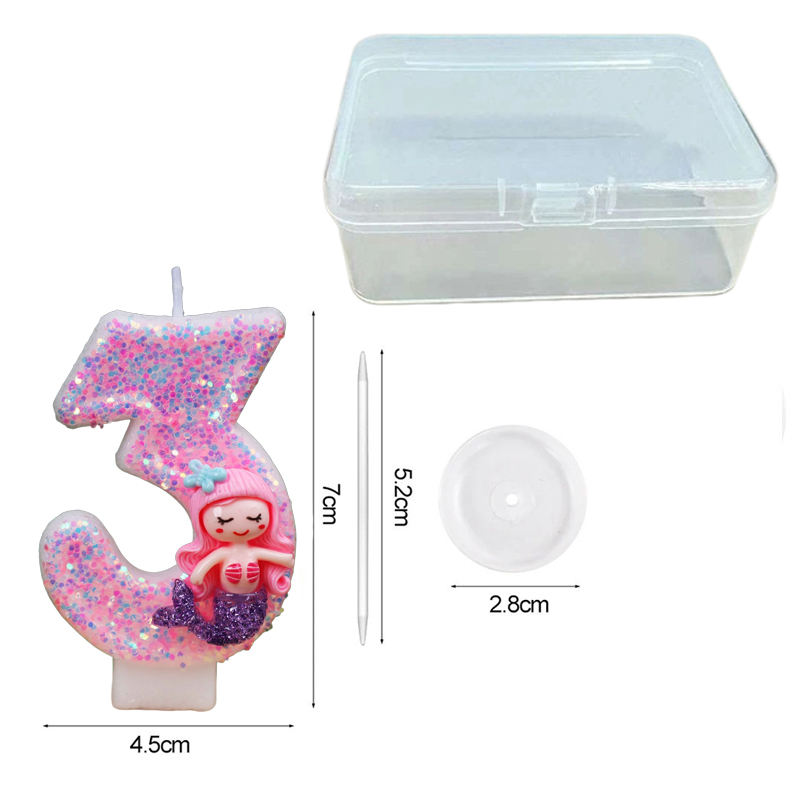 Creative Pink Mermaid 0-9 Digi - Candle Supplies In 评论和价格
