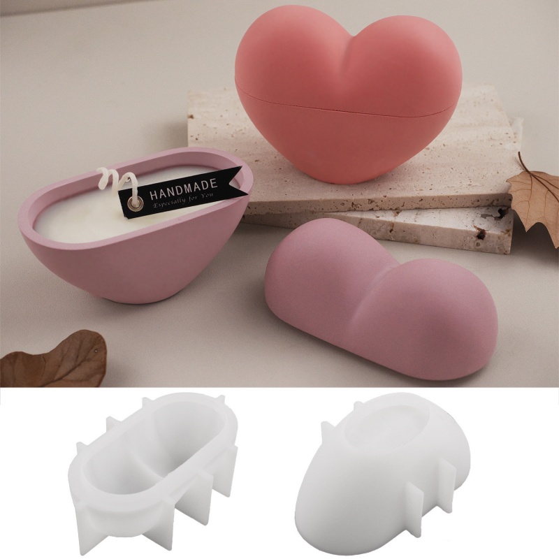 DIY Heart Shape Candle Jar Sil - Candle Vessel Supplies 评论和价格