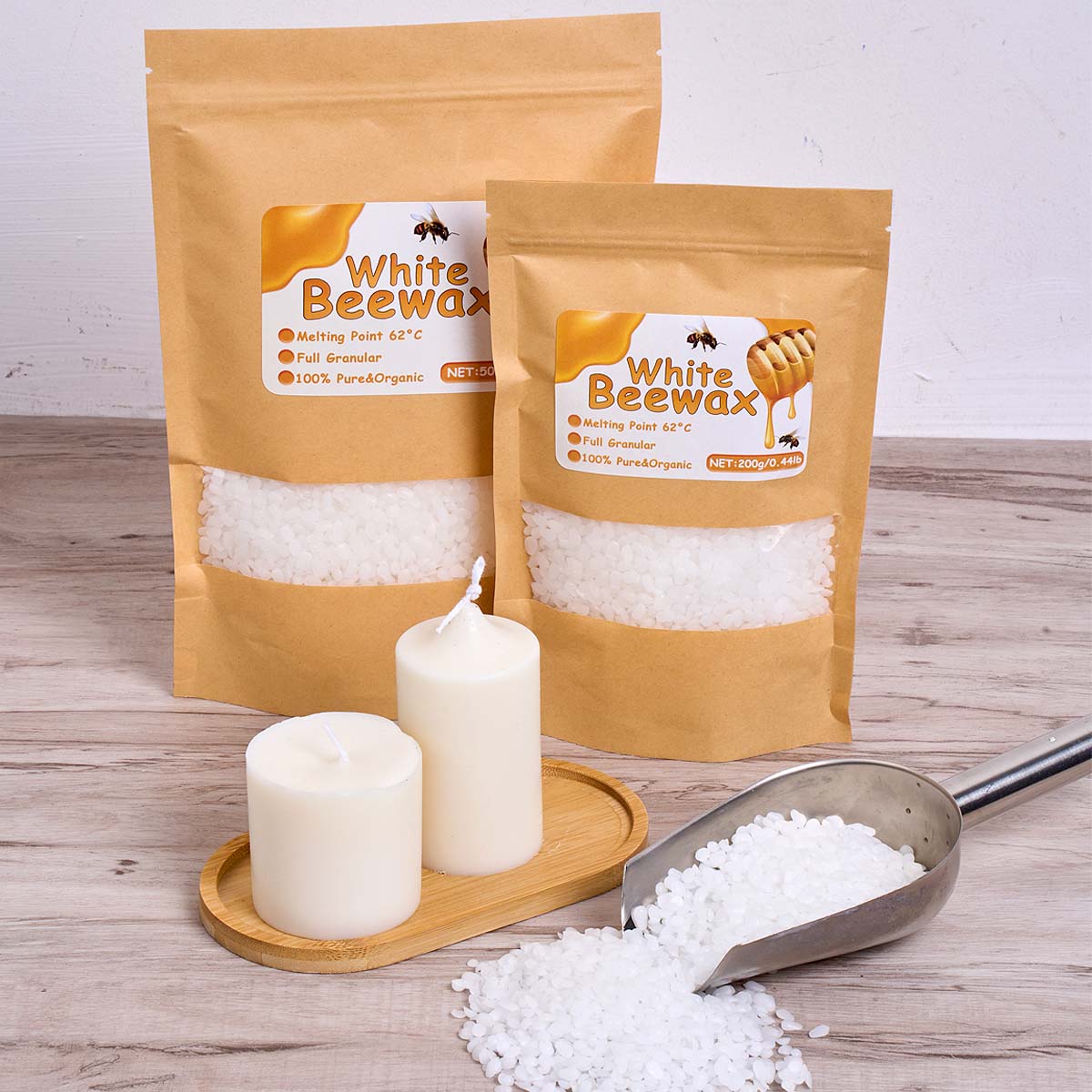 500g White Beeswax DIY Candle  - Candle Supplies Beeswax 评论和价格