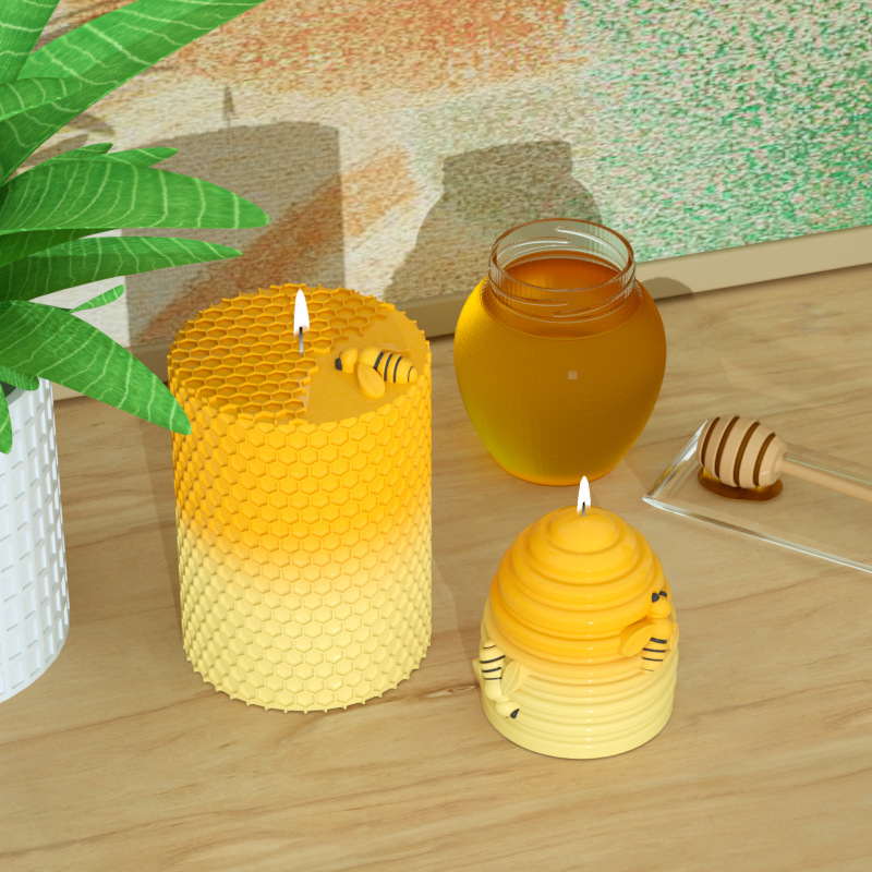 Candle Silicone Mold 3D Bee Ho - Candle Supplies Beeswax 评论和价格