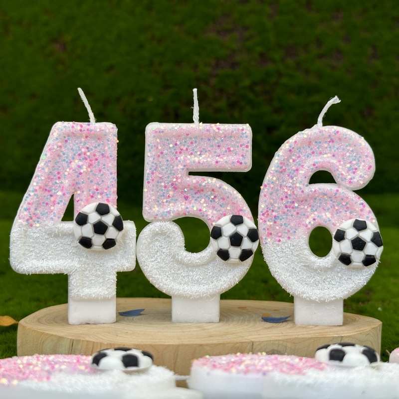 Pink White Sequins Sports Foot - Candle Supplies In 评论和价格