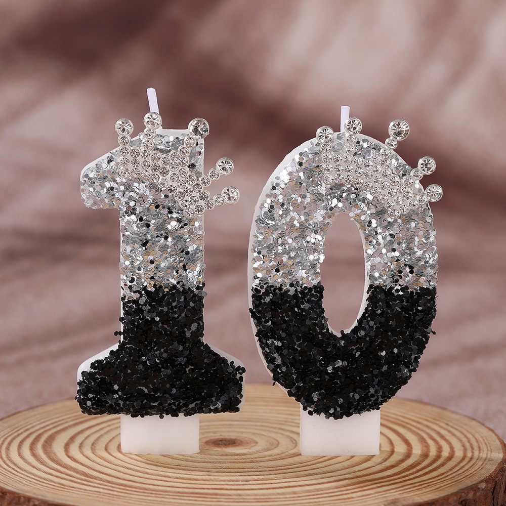 Black Silver Gradient Crown Ha - Candle Supplies In 评论和价格