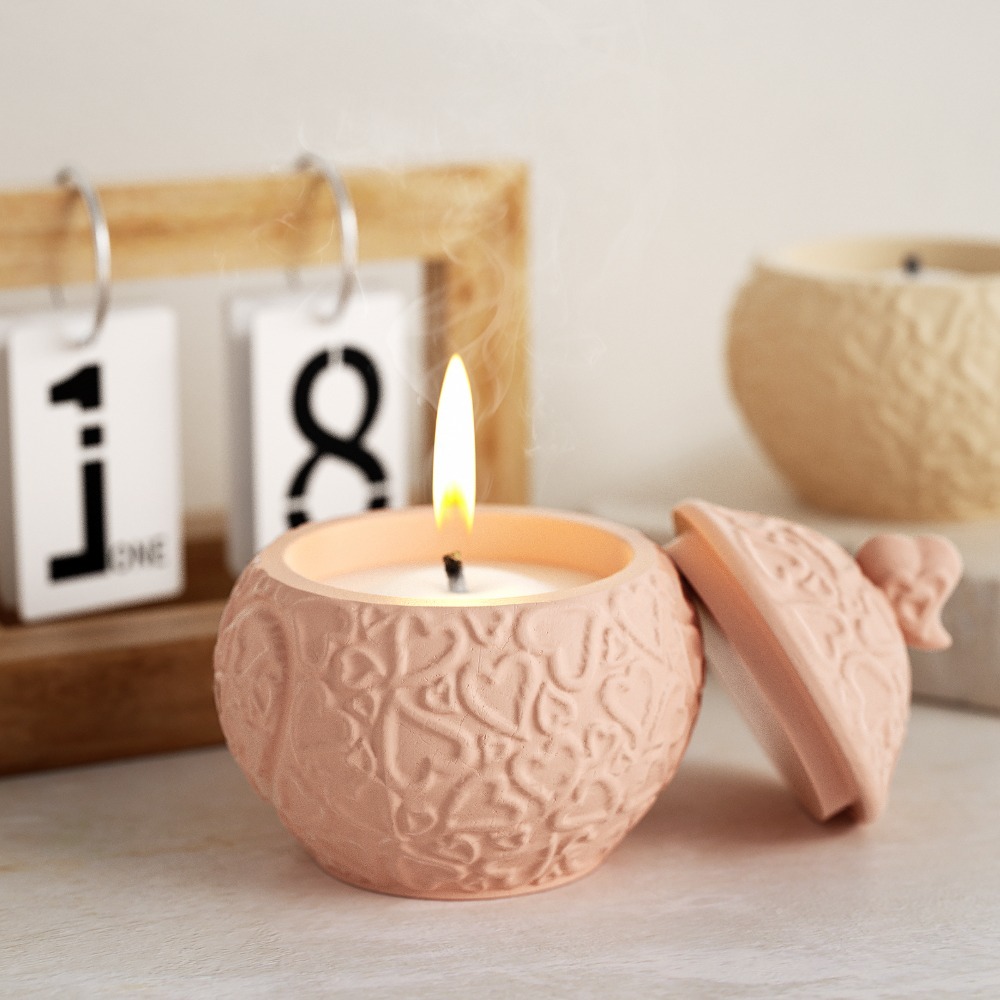Floral Embossed Storage Box wi - Candle Vessel Supplies 评论和价格