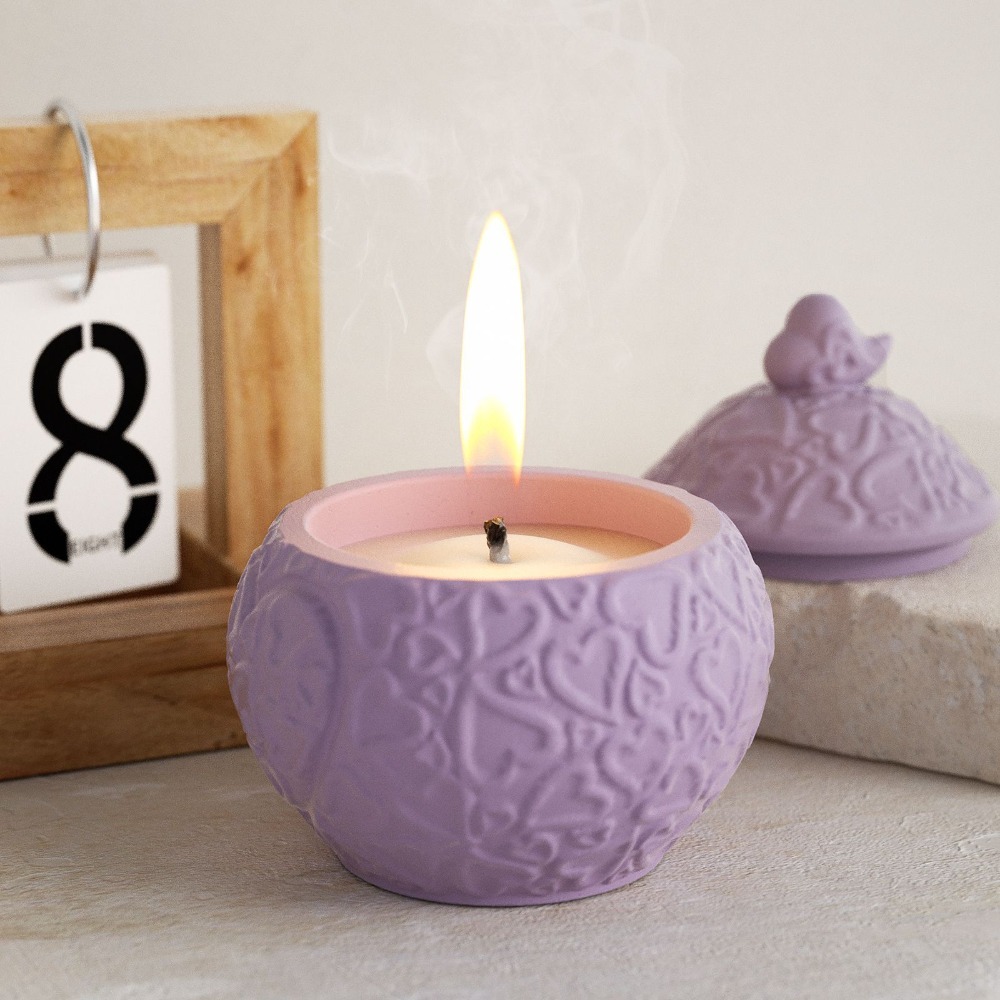 Floral Embossed Storage Box wi - Candle Vessel Supplies 评论和价格